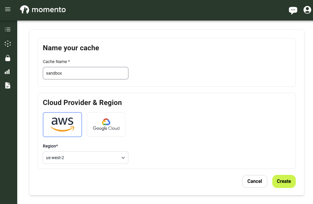 Create a Cache